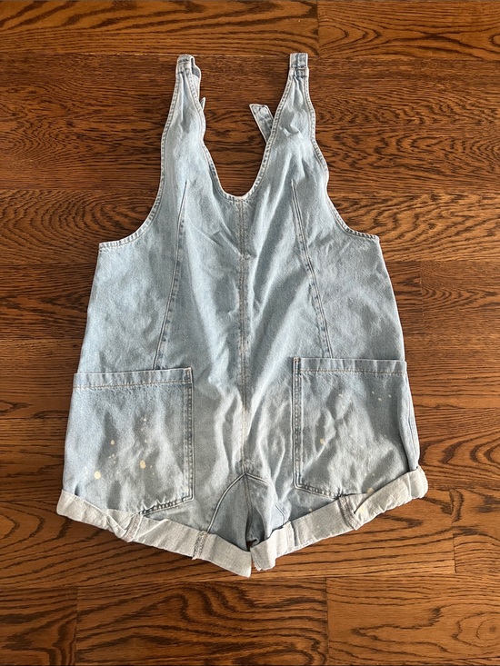 We The Free Pants - We The Free High Roller Light Wash Denim Shortalls Overalls Romper